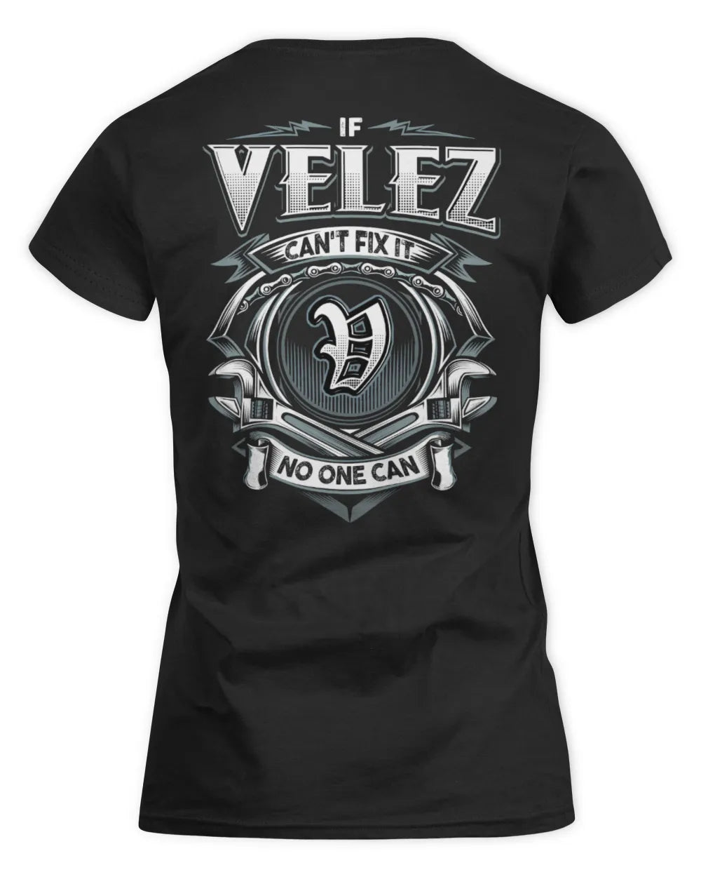 VELEZ AP81-K4-626 - Personalized Ahmed Quote Apparel “If Ahmed Can't Fix It, No One Can” - Women's Standard T-Shirt - Black