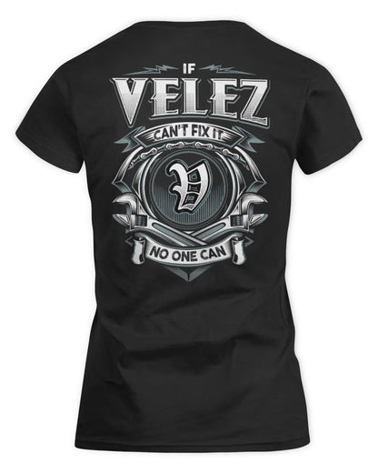 VELEZ AP81-K4-626 - Personalized Ahmed Quote Apparel “If Ahmed Can't Fix It, No One Can” - Women's Standard T-Shirt - Black
