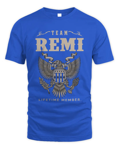 REMI TP06-K82 – Personalized Classic Style Apparel “Team NAME Lifetime Member” - Unisex Standard T-Shirt - Royal