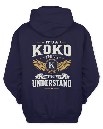 KOKO KT06-M008 It’s a [NAME] Thing – You Wouldn’t Understand | Personalized Vintage T-Shirt - Unisex Hoodie - Navy