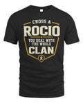 ROCIO NT1-K008 Cross A/An NAME, You Deal With the Whole Clan | Personalized Vintage T-Shirt - Unisex Standard T-Shirt - Black