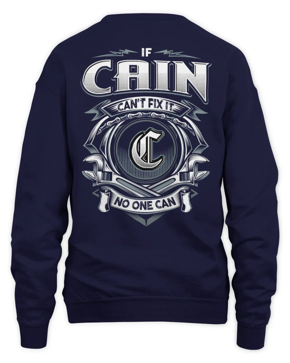 CAIN AP81-K4-626 - Personalized Ahmed Quote Apparel “If Ahmed Can't Fix It, No One Can” - Unisex Sweatshirt - Navy