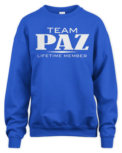 PAZ BL62-K4-128 - Personalized “Team NAME Lifetime Member” - Unisex Sweatshirt - Royal