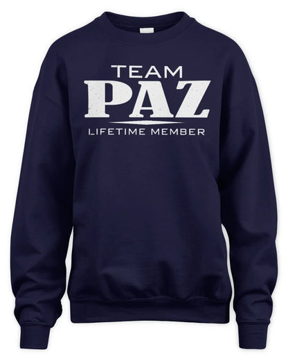 PAZ BL62-K4-128 - Personalized “Team NAME Lifetime Member” - Unisex Sweatshirt - Navy