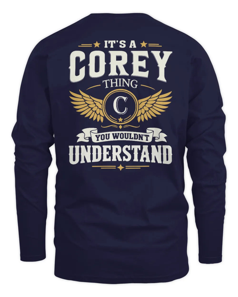 COREY KT06-M008 It’s a [NAME] Thing – You Wouldn’t Understand | Personalized Vintage T-Shirt - Men's Long Sleeved T-Shirt - Navy