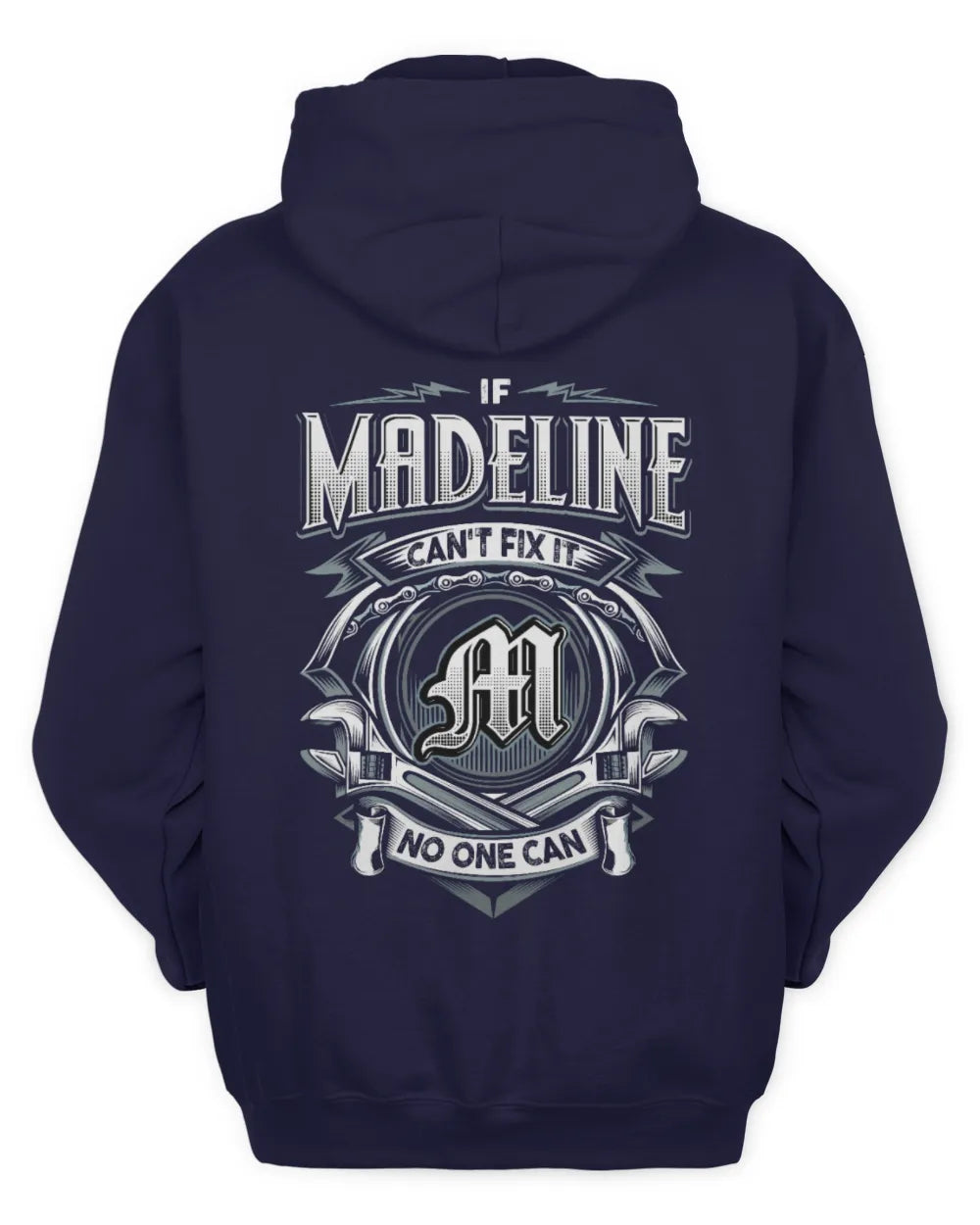 MADELINE AP81-K4-626 - Personalized Ahmed Quote Apparel “If Ahmed Can't Fix It, No One Can” - Unisex Hoodie - Navy