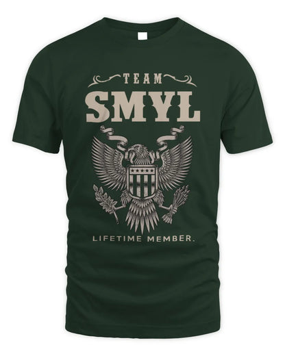 SMYL TP06-K82 – Personalized Classic Style Apparel “Team NAME Lifetime Member” - Unisex Standard T-Shirt - Forest Green