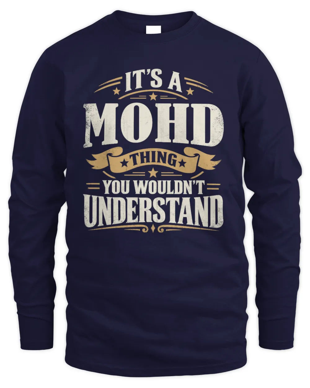 MOHD P08 TH51 - Personalized “It’s a/an [NAME] Thing – You Wouldn’t Understand” Shirt - Men's Long Sleeved T-Shirt - Navy
