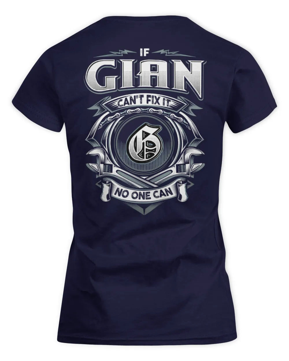 GIAN AP81-K4-626 - Personalized Ahmed Quote Apparel “If Ahmed Can't Fix It, No One Can” - Women's Standard T-Shirt - Navy