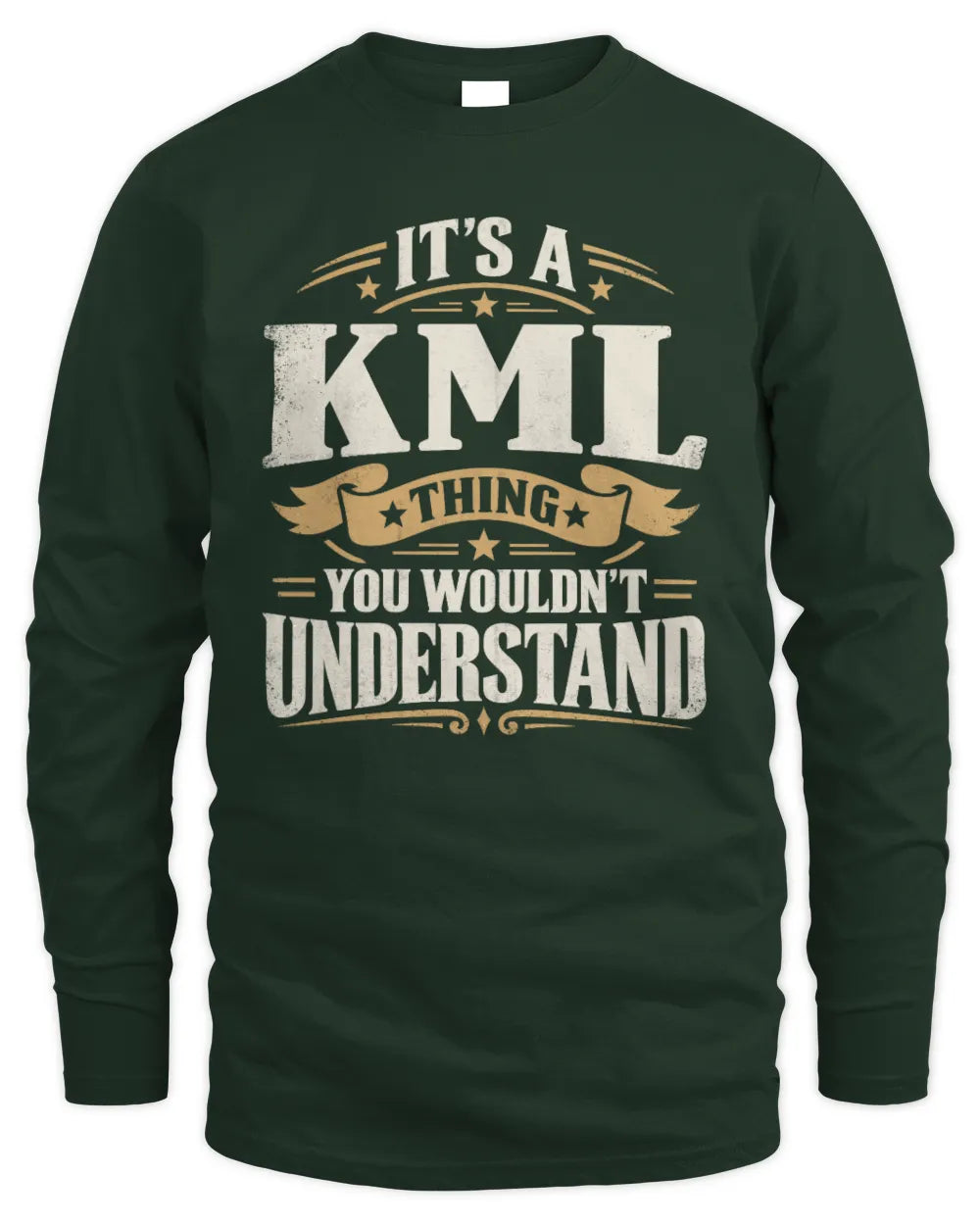 KML P08 TH51 - Personalized “It’s a/an [NAME] Thing – You Wouldn’t Understand” Shirt - Men's Long Sleeved T-Shirt - Forest Green