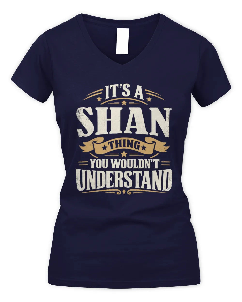 SHAN P08 TH51 - Personalized “It’s a/an [NAME] Thing – You Wouldn’t Understand” Shirt - Women's V-Neck T-Shirt - Navy