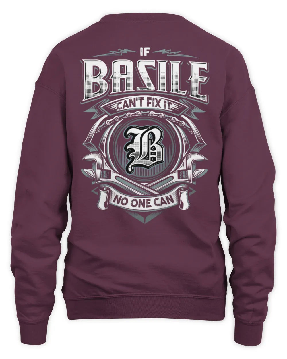 BASILE AP81-K4-626 - Personalized Ahmed Quote Apparel “If Ahmed Can't Fix It, No One Can” - Unisex Sweatshirt - Maroon