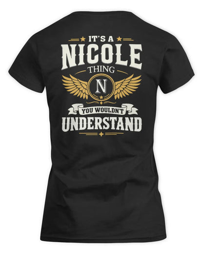 NICOLE KT06-M008 It’s a [NAME] Thing – You Wouldn’t Understand | Personalized Vintage T-Shirt - Women's Standard T-Shirt - Black