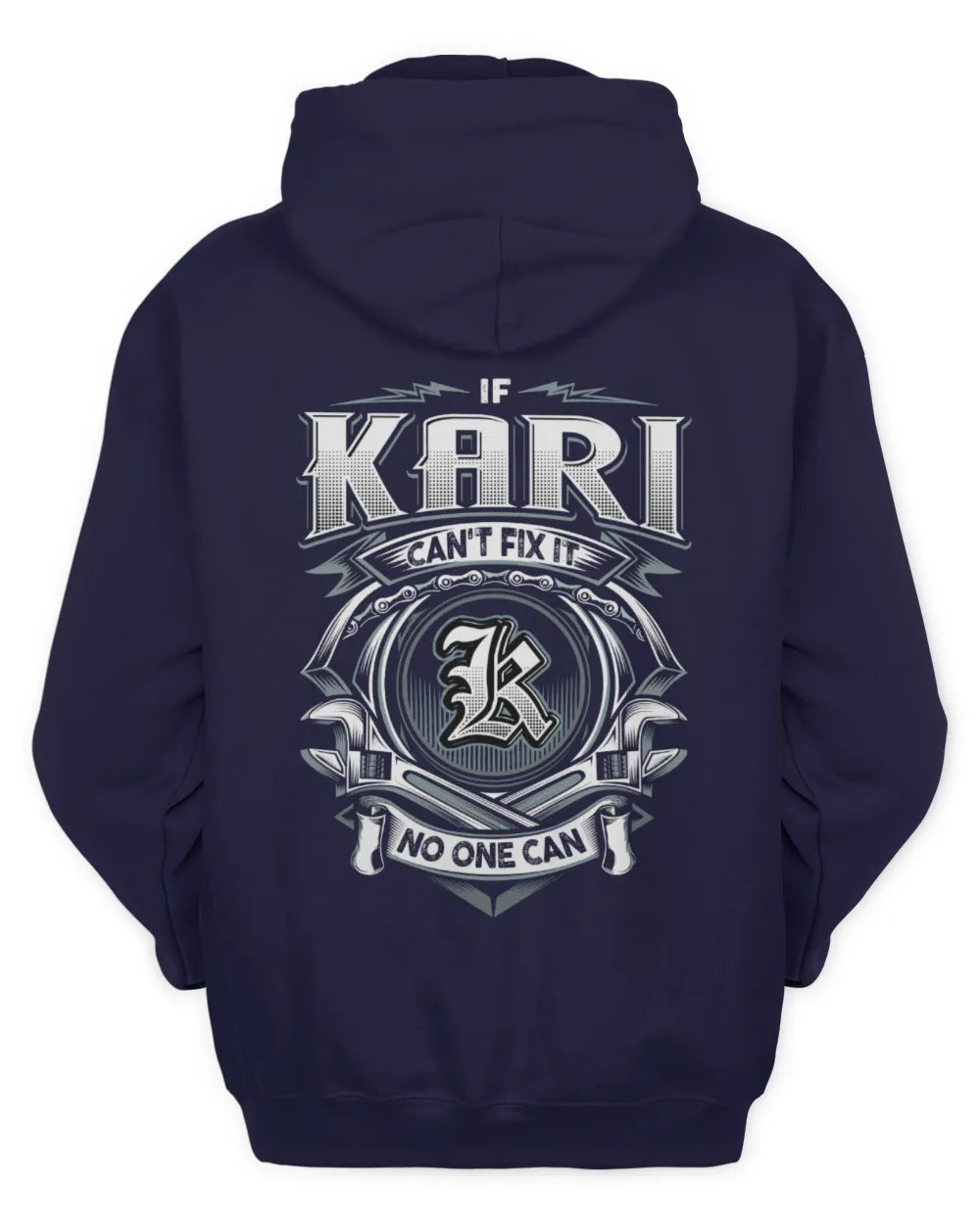 KARI AP81-K4-626 - Personalized Ahmed Quote Apparel “If Ahmed Can't Fix It, No One Can” - Unisex Hoodie - Navy