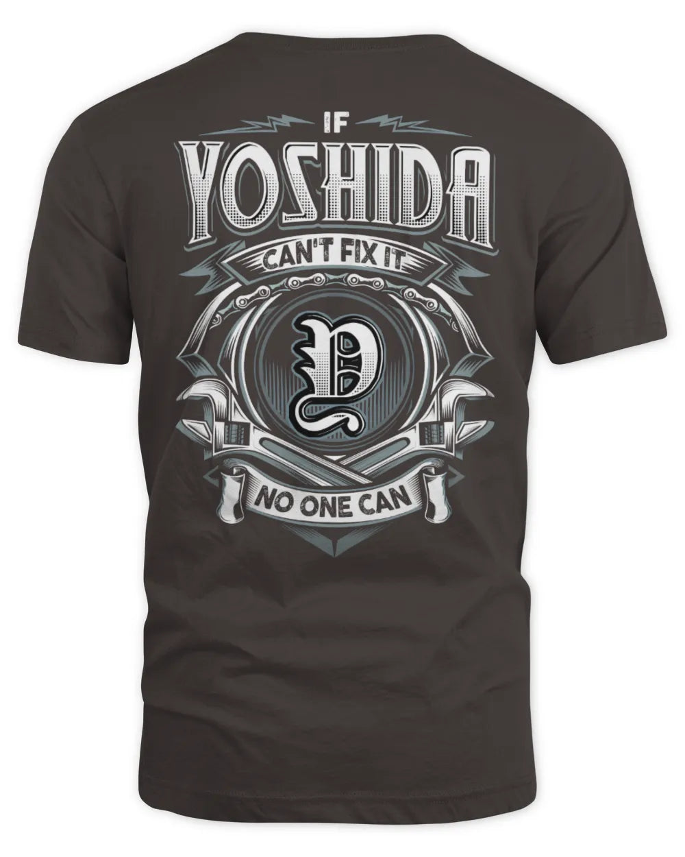YOSHIDA AP81-K4-626 - Personalized Ahmed Quote Apparel “If Ahmed Can't Fix It, No One Can” - Unisex Standard T-Shirt - Dark Chocolate
