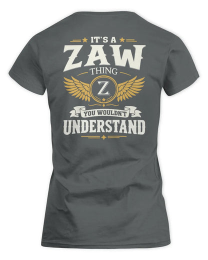 ZAW KT06-M008 It’s a [NAME] Thing – You Wouldn’t Understand | Personalized Vintage T-Shirt - Women's Standard T-Shirt - Charcoal
