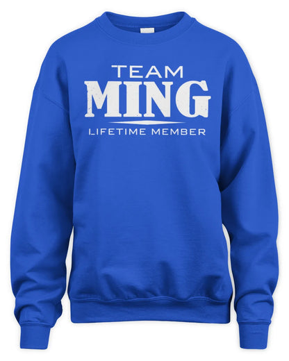 MING BL62-K4-128 - Personalized “Team NAME Lifetime Member” - Unisex Sweatshirt - Royal