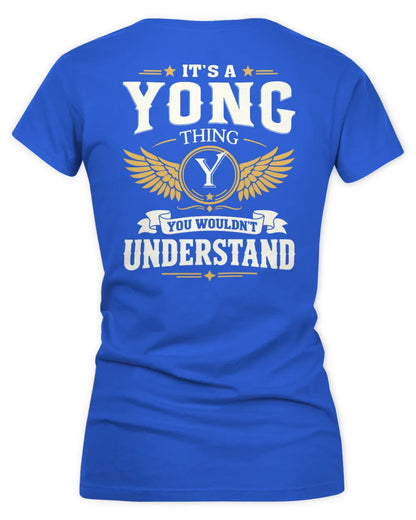YONG KT06-M008 It’s a [NAME] Thing – You Wouldn’t Understand | Personalized Vintage T-Shirt - Women's V-Neck T-Shirt - Royal