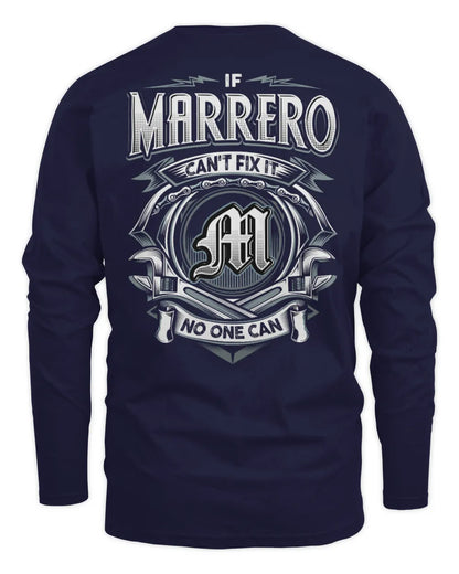 MARRERO AP81-K4-626 - Personalized Ahmed Quote Apparel “If Ahmed Can't Fix It, No One Can” - Men's Long Sleeved T-Shirt - Navy