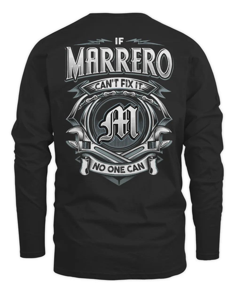 MARRERO AP81-K4-626 - Personalized Ahmed Quote Apparel “If Ahmed Can't Fix It, No One Can” - Men's Long Sleeved T-Shirt - Black