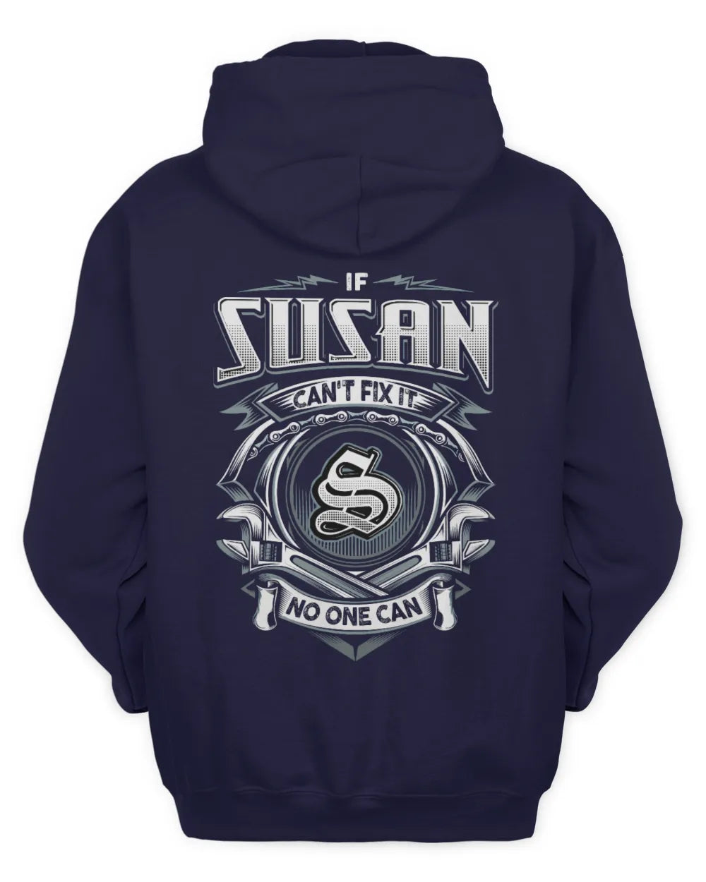SUSAN AP81-K4-626 - Personalized Ahmed Quote Apparel “If Ahmed Can't Fix It, No One Can” - Unisex Hoodie - Navy