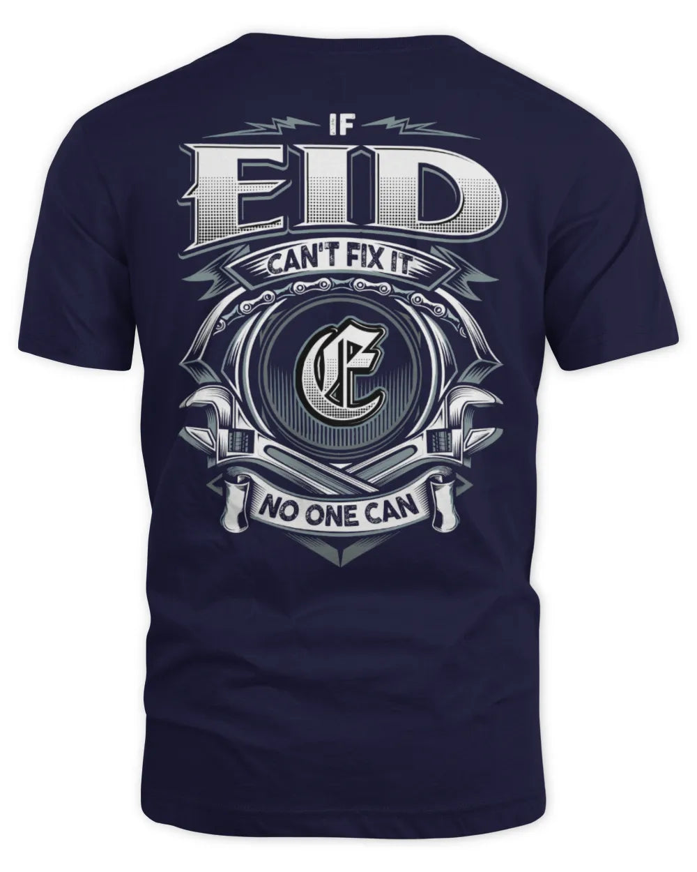 EID AP81-K4-626 - Personalized Ahmed Quote Apparel “If Ahmed Can't Fix It, No One Can” - Unisex Standard T-Shirt - Navy