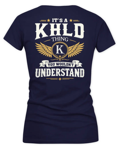 KHLD KT06-M008 It’s a [NAME] Thing – You Wouldn’t Understand | Personalized Vintage T-Shirt - Women's V-Neck T-Shirt - Navy