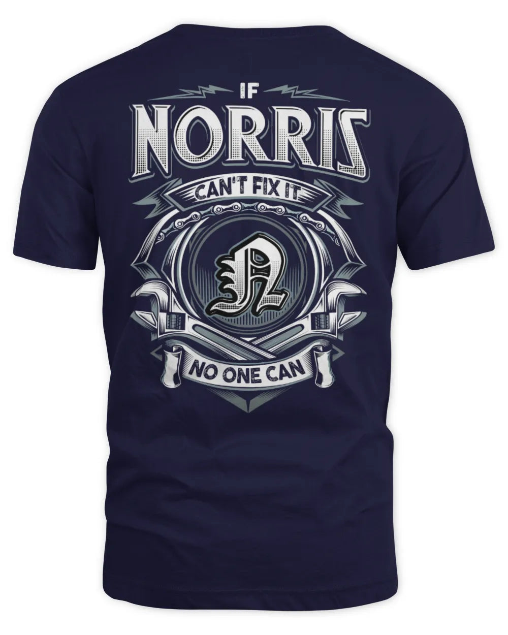 NORRIS AP81-K4-626 - Personalized Ahmed Quote Apparel “If Ahmed Can't Fix It, No One Can” - Unisex Standard T-Shirt - Navy