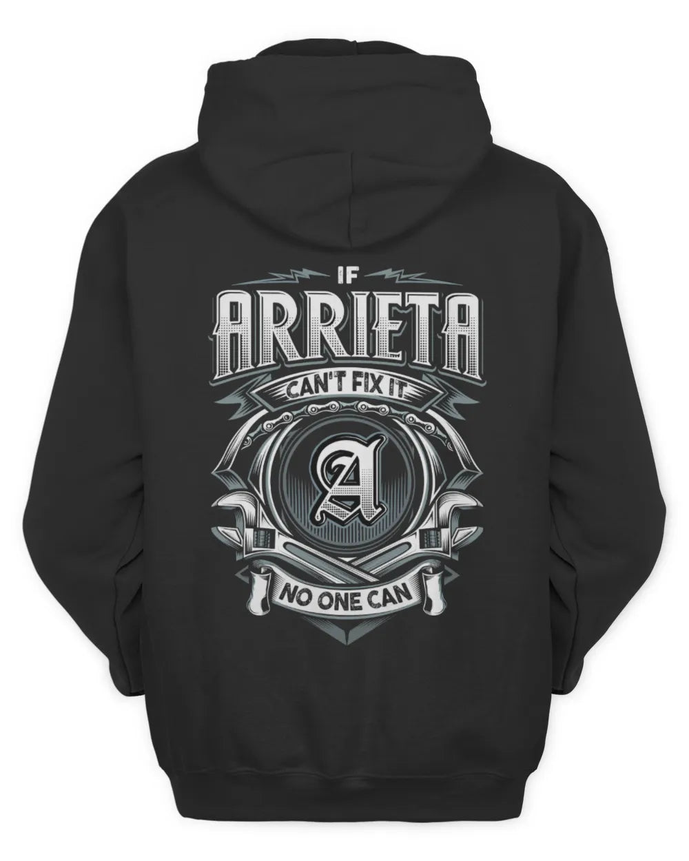 ARRIETA AP81-K4-626 - Personalized Ahmed Quote Apparel “If Ahmed Can't Fix It, No One Can” - Unisex Hoodie - Black