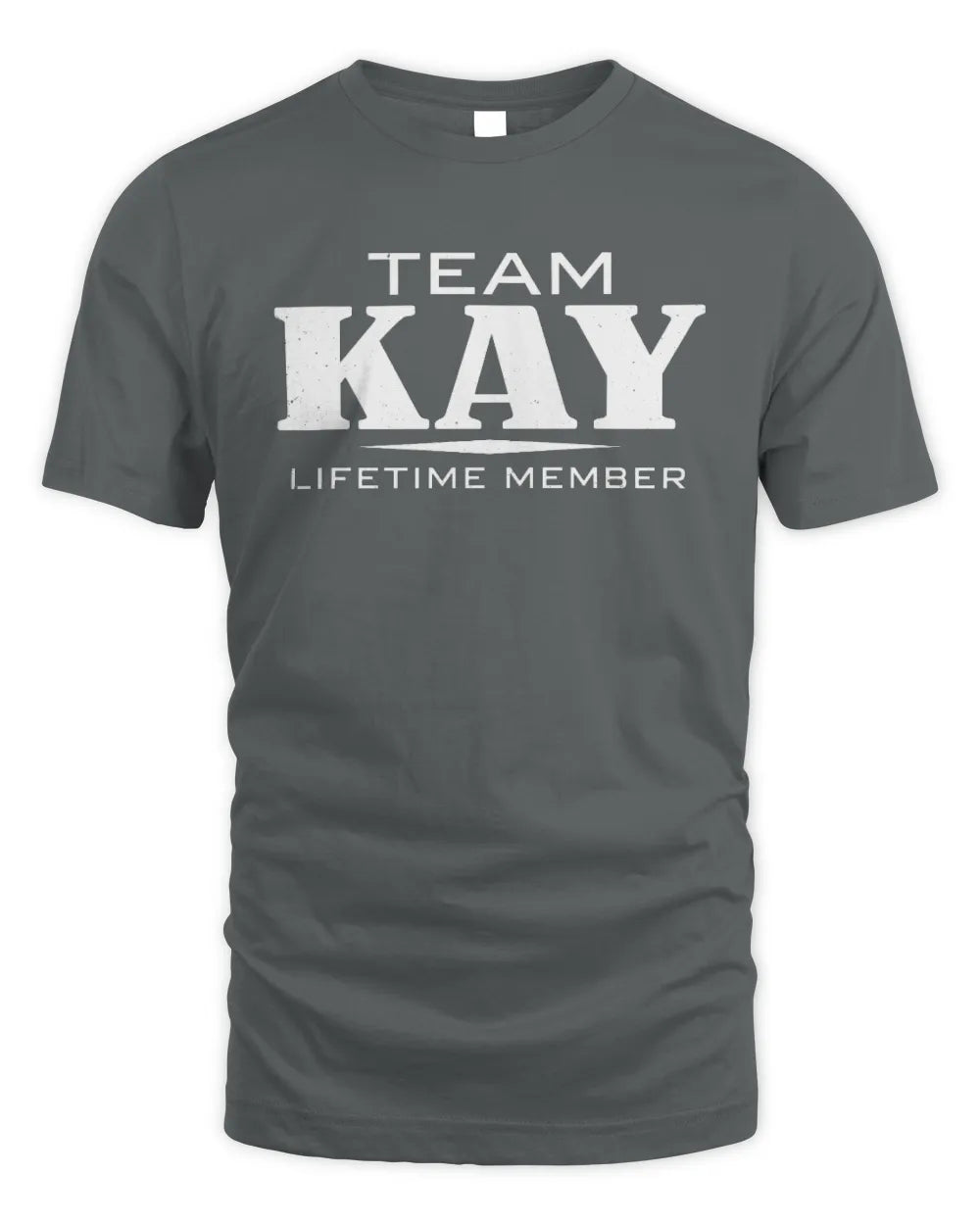 KAY BL62-K4-128 - Personalized “Team NAME Lifetime Member” - Unisex Standard T-Shirt - Charcoal