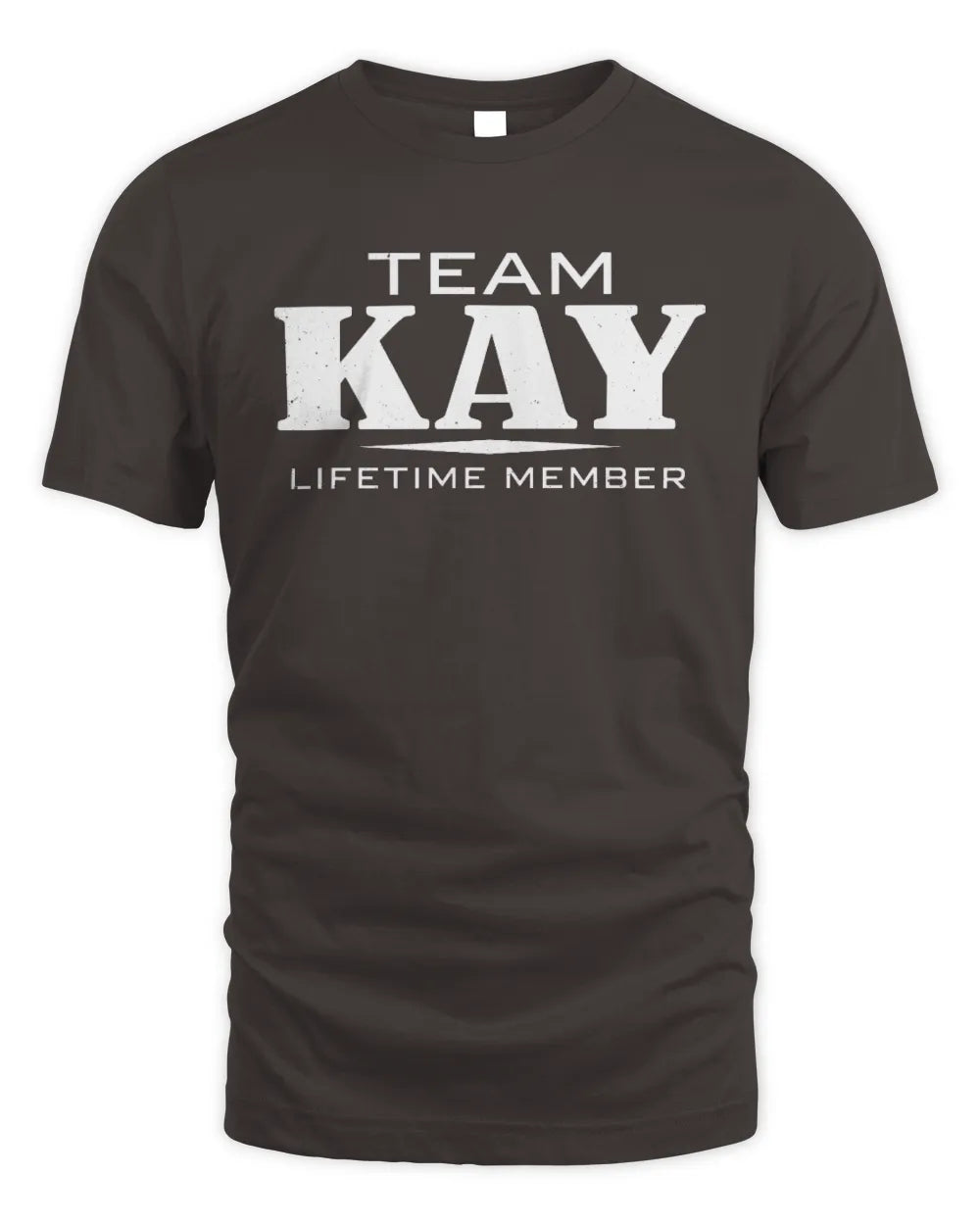 KAY BL62-K4-128 - Personalized “Team NAME Lifetime Member” - Unisex Standard T-Shirt - Dark Chocolate