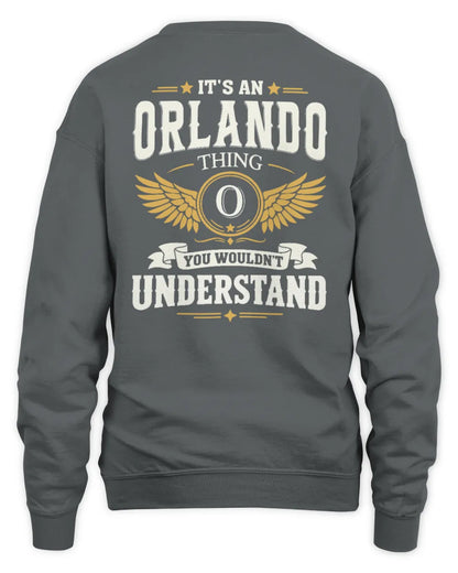 ORLANDO KT06-M008 It’s a [NAME] Thing – You Wouldn’t Understand | Personalized Vintage T-Shirt - Unisex Sweatshirt - Charcoal