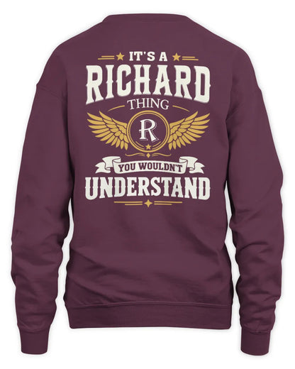RICHARD KT06-M008 It’s a [NAME] Thing – You Wouldn’t Understand | Personalized Vintage T-Shirt - Unisex Sweatshirt - Maroon