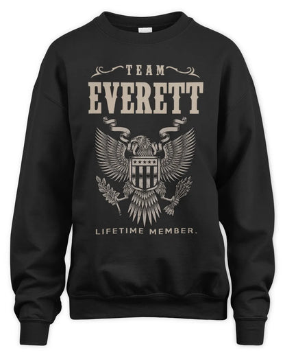 EVERETT TP06-K82 – Personalized Classic Style Apparel “Team NAME Lifetime Member” - Unisex Sweatshirt - Black