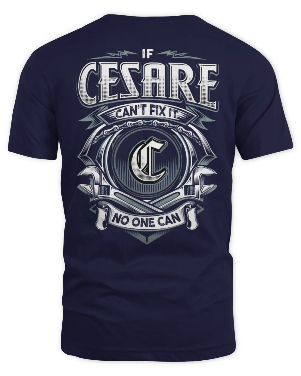 CESARE AP81-K4-626 - Personalized Ahmed Quote Apparel “If Ahmed Can't Fix It, No One Can” - Unisex Standard T-Shirt - Navy