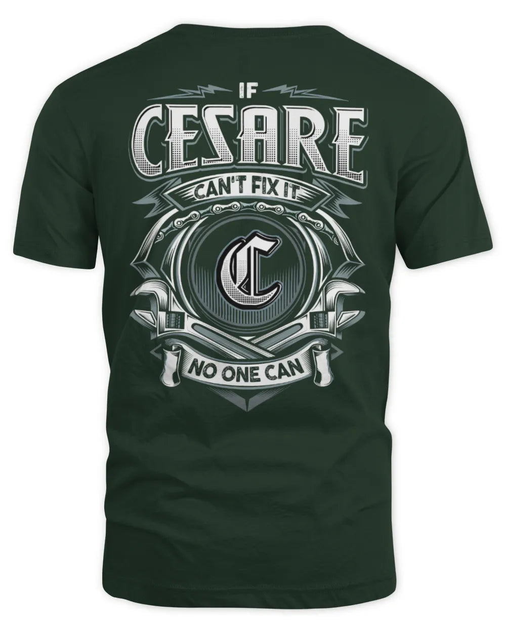 CESARE AP81-K4-626 - Personalized Ahmed Quote Apparel “If Ahmed Can't Fix It, No One Can” - Unisex Standard T-Shirt - Forest Green