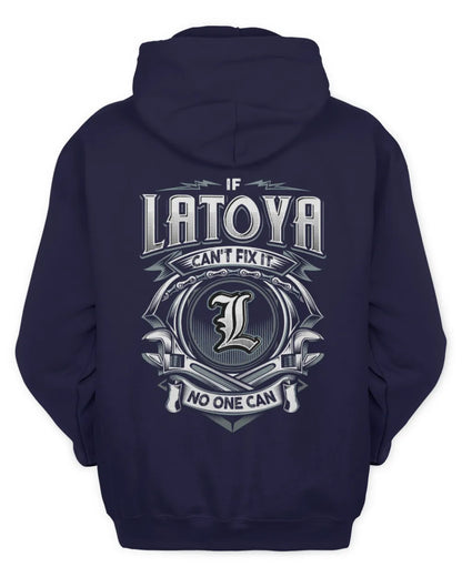 LATOYA AP81-K4-626 - Personalized Ahmed Quote Apparel “If Ahmed Can't Fix It, No One Can” - Unisex Hoodie - Navy