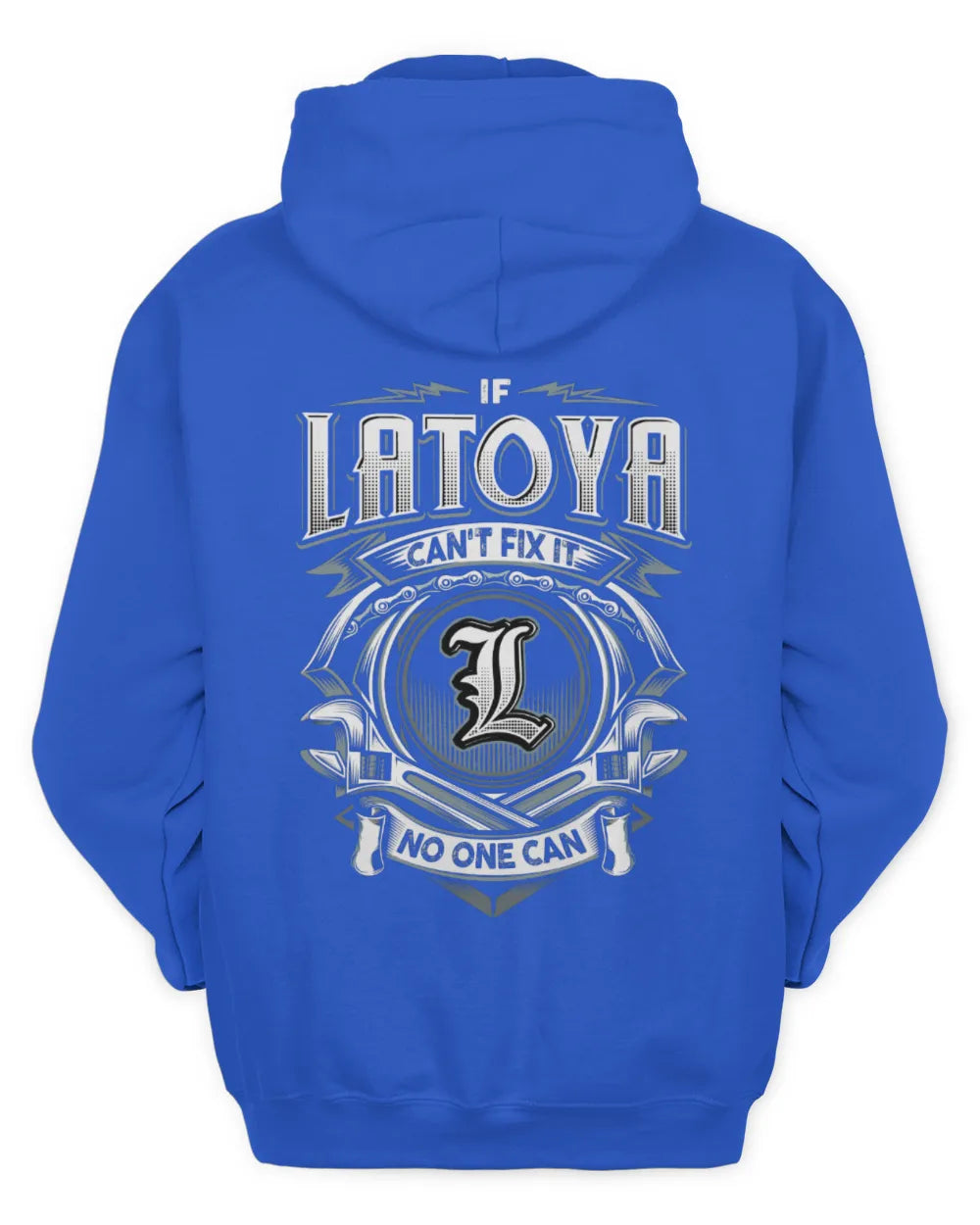 LATOYA AP81-K4-626 - Personalized Ahmed Quote Apparel “If Ahmed Can't Fix It, No One Can” - Unisex Hoodie - Royal