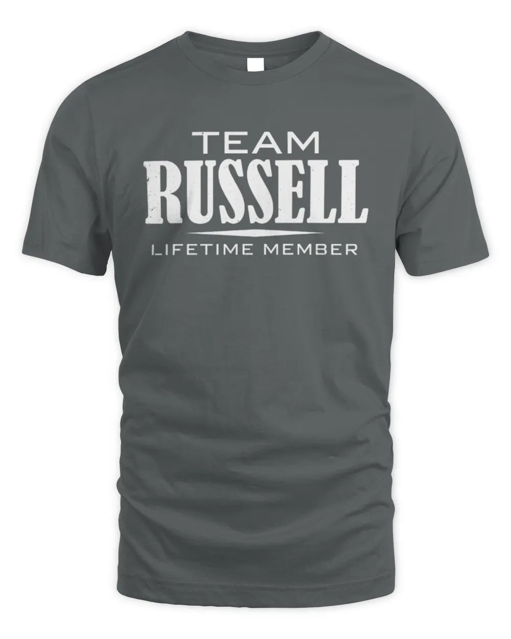RUSSELL BL62-K4-128 - Personalized “Team NAME Lifetime Member” - Unisex Standard T-Shirt - Charcoal