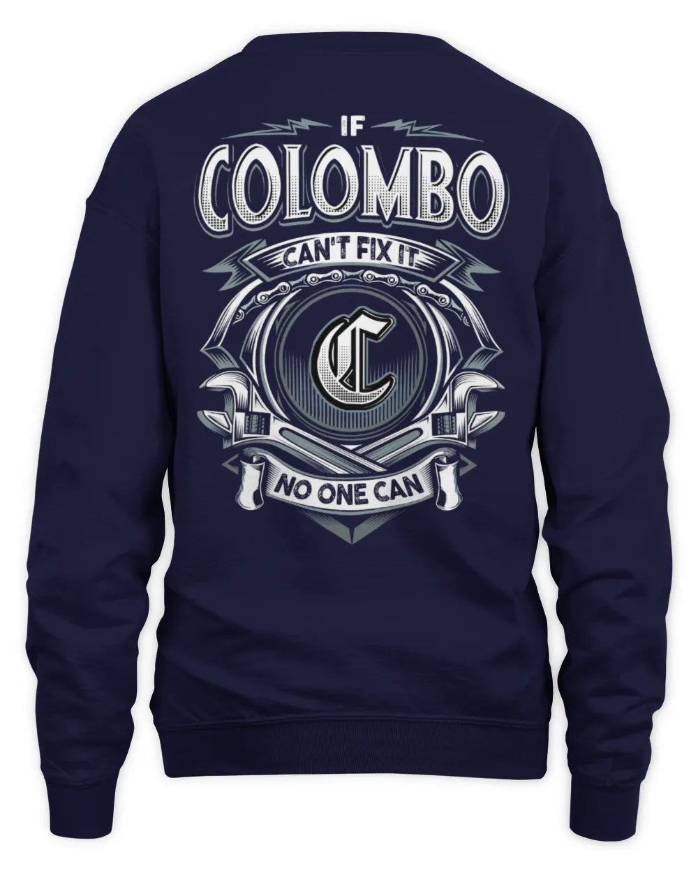 COLOMBO AP81-K4-626 - Personalized Ahmed Quote Apparel “If Ahmed Can't Fix It, No One Can” - Unisex Sweatshirt - Navy