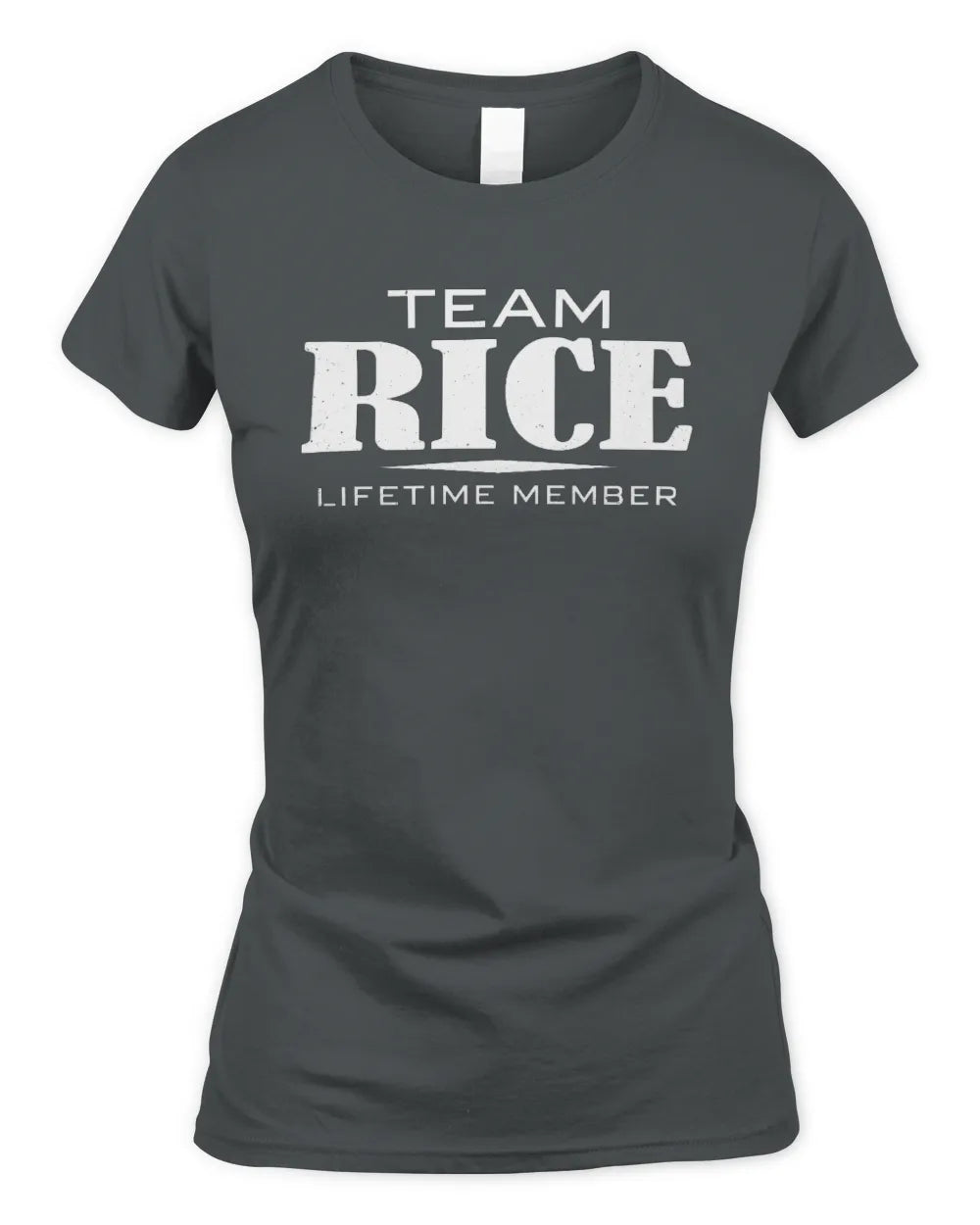 RICE BL62-K4-128 - Personalized “Team NAME Lifetime Member” - Women's Standard T-Shirt - Charcoal