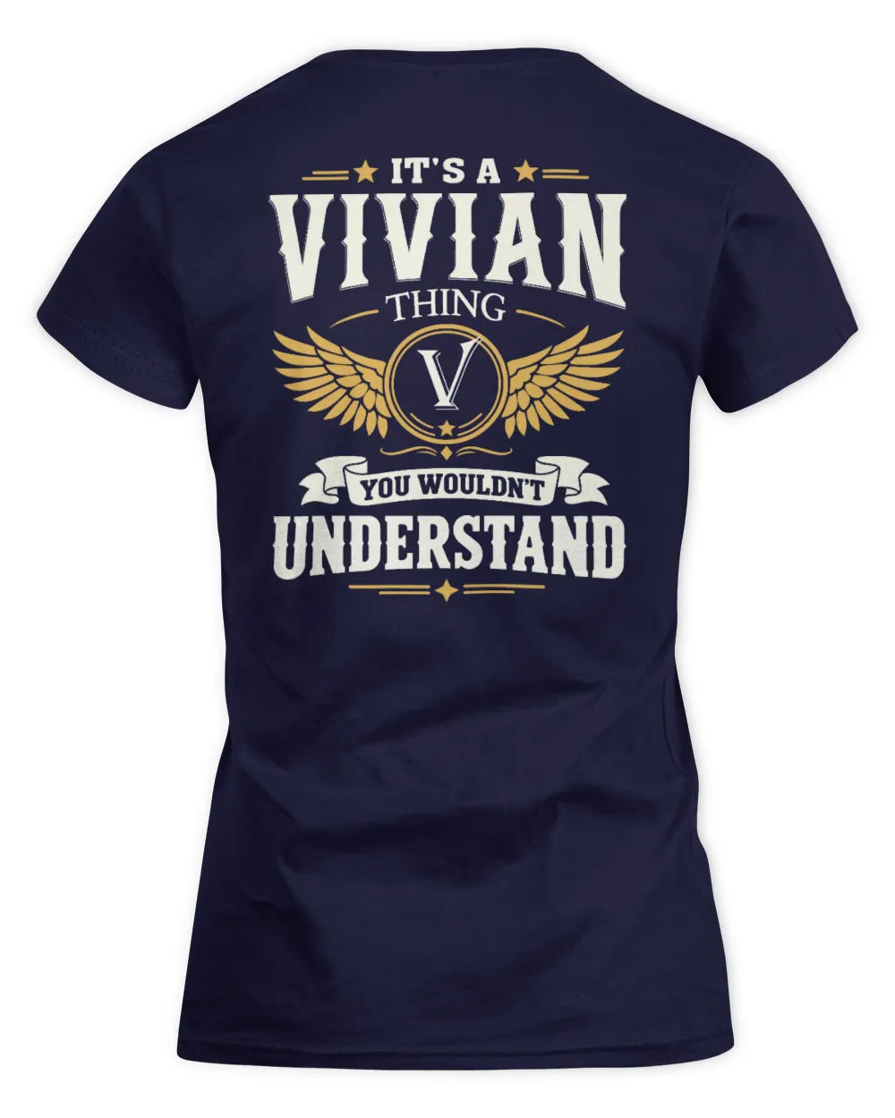 VIVIAN KT06-M008 It’s a [NAME] Thing – You Wouldn’t Understand | Personalized Vintage T-Shirt - Women's Standard T-Shirt - Navy