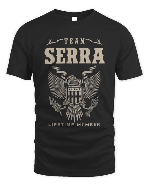 SERRA TP06-K82 – Personalized Classic Style Apparel “Team NAME Lifetime Member” - Unisex Standard T-Shirt - Black