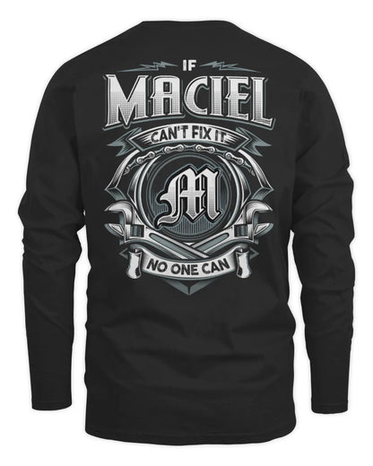 MACIEL AP81-K4-626 - Personalized Ahmed Quote Apparel “If Ahmed Can't Fix It, No One Can” - Men's Long Sleeved T-Shirt - Black