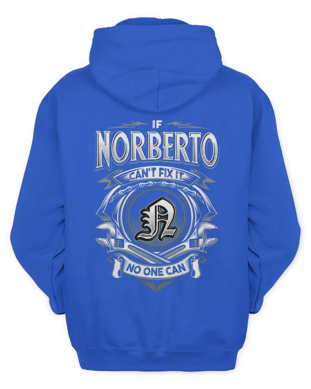 NORBERTO AP81-K4-626 - Personalized Ahmed Quote Apparel “If Ahmed Can't Fix It, No One Can” - Unisex Hoodie - Royal