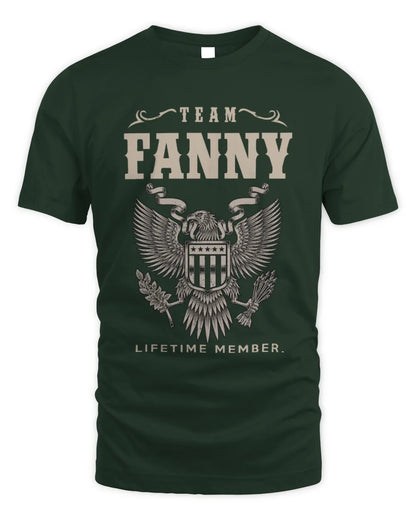 FANNY TP06-K82 – Personalized Classic Style Apparel “Team NAME Lifetime Member” - Unisex Standard T-Shirt - Forest Green