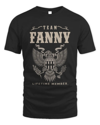 FANNY TP06-K82 – Personalized Classic Style Apparel “Team NAME Lifetime Member” - Unisex Standard T-Shirt - Black