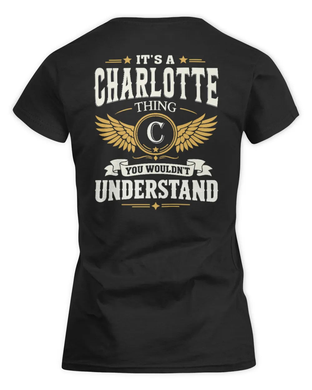 CHARLOTTE KT06-M008 It’s a [NAME] Thing – You Wouldn’t Understand | Personalized Vintage T-Shirt - Women's Standard T-Shirt - Black
