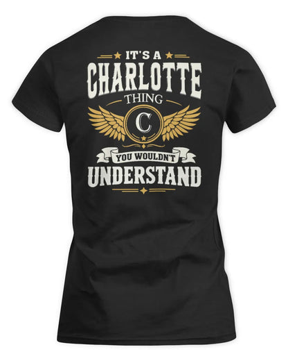 CHARLOTTE KT06-M008 It’s a [NAME] Thing – You Wouldn’t Understand | Personalized Vintage T-Shirt - Women's Standard T-Shirt - Black