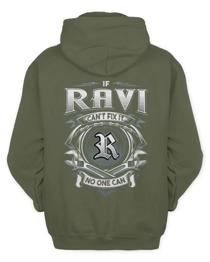 RAVI AP81-K4-626 - Personalized Ahmed Quote Apparel “If Ahmed Can't Fix It, No One Can” - Unisex Hoodie - Military Green